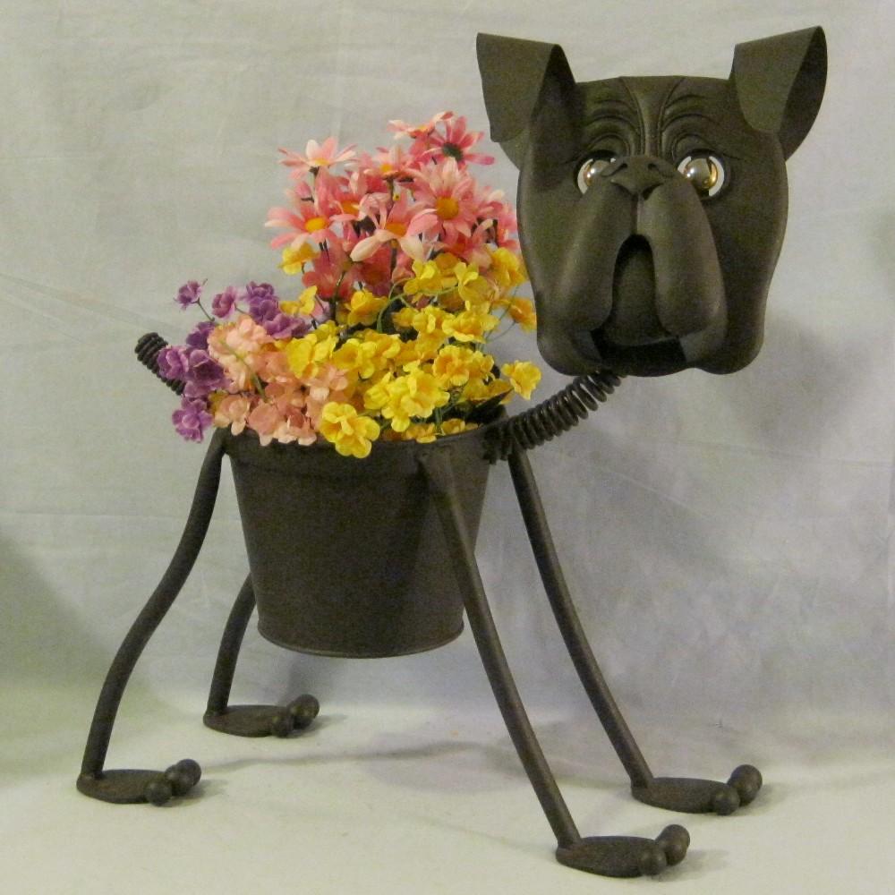 Lenny the Boxer Metal Dog Planter Container eBay