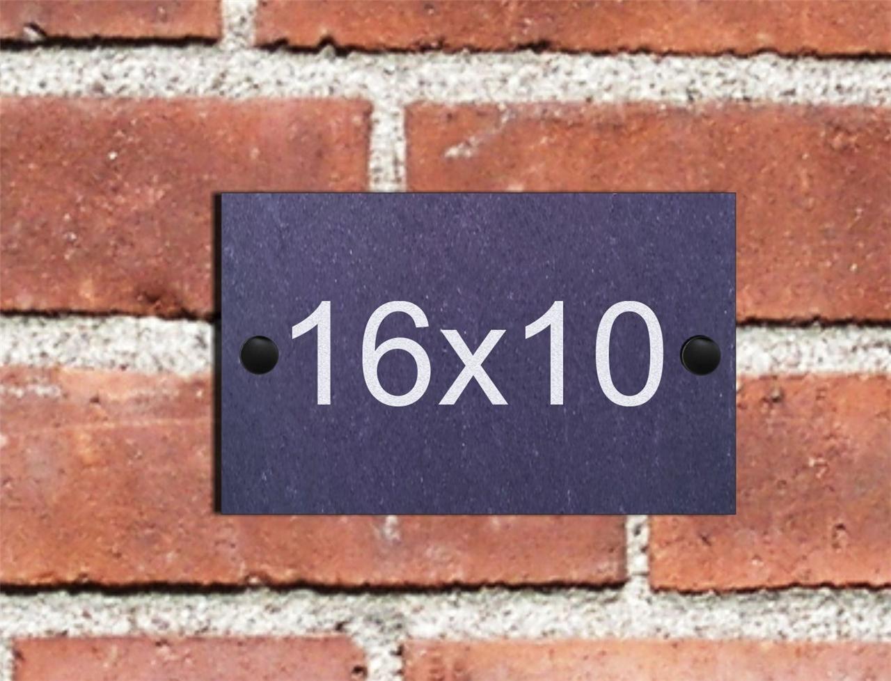 Natural Slate House Door Name Number Sign Plaque Lucida CalligraphyFont 