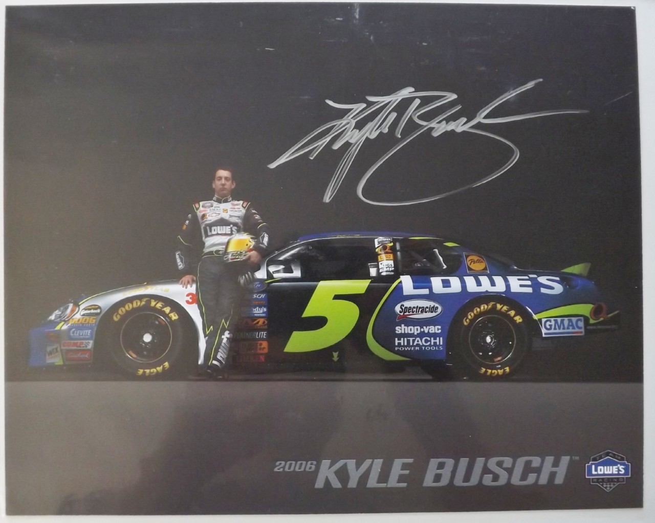Kyle Busch NASCAR SIGNED AUTOGRAPHED PROMO CARD 8X10
