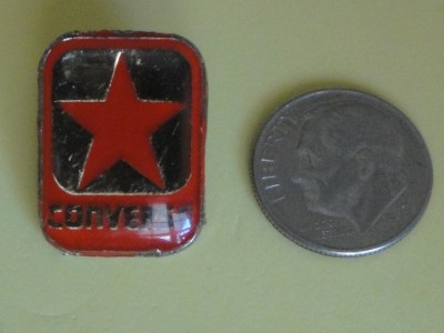 Rare Converse Shoes on Converse Shoes Vtg Enamel Metal Promo Pin Badge Star Ct   Ebay