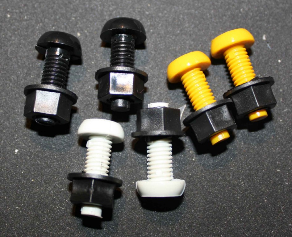 Numberplate set of plastic bolts fixings eBay
