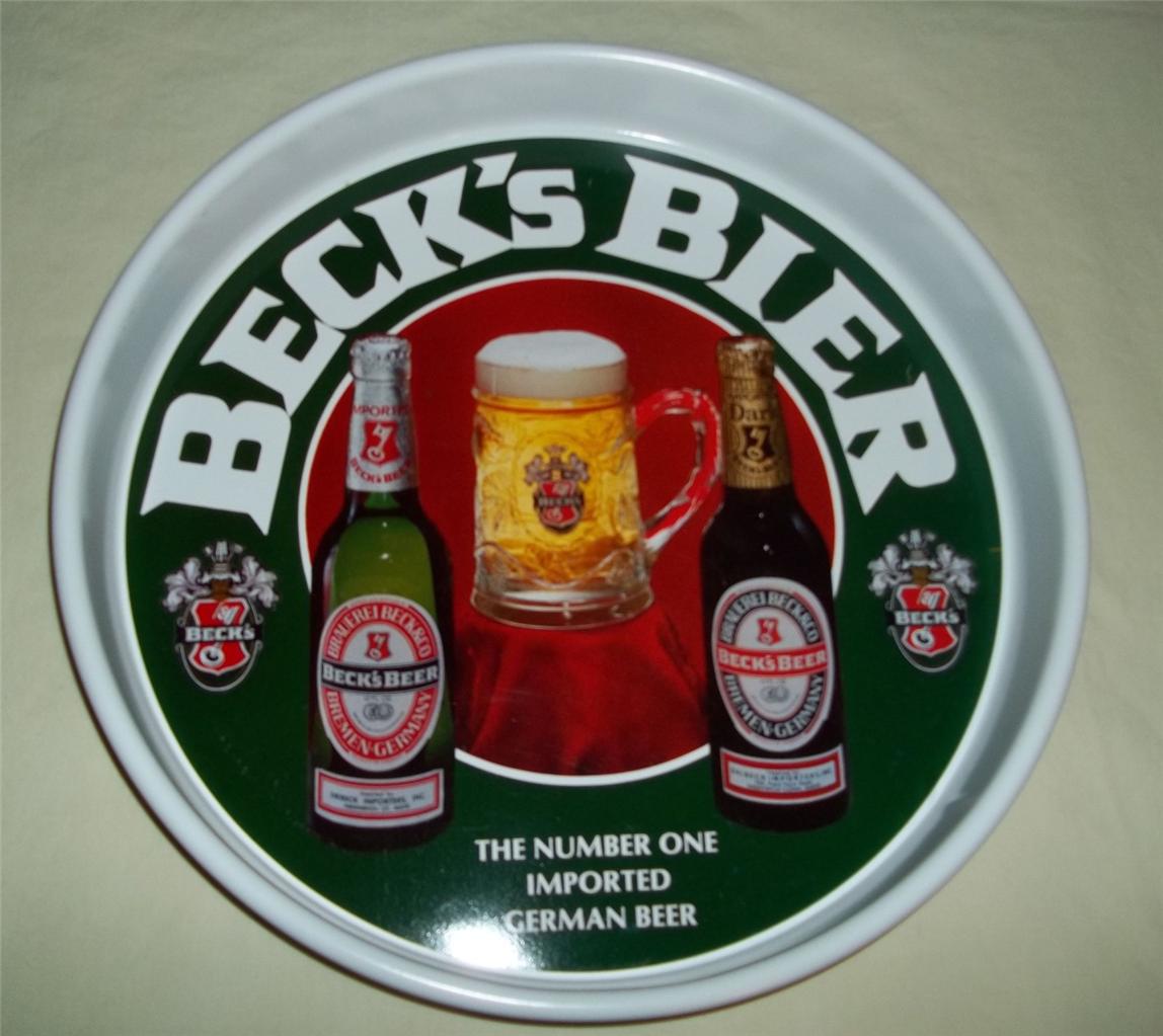 vintage beck's bier metal beer tray eBay