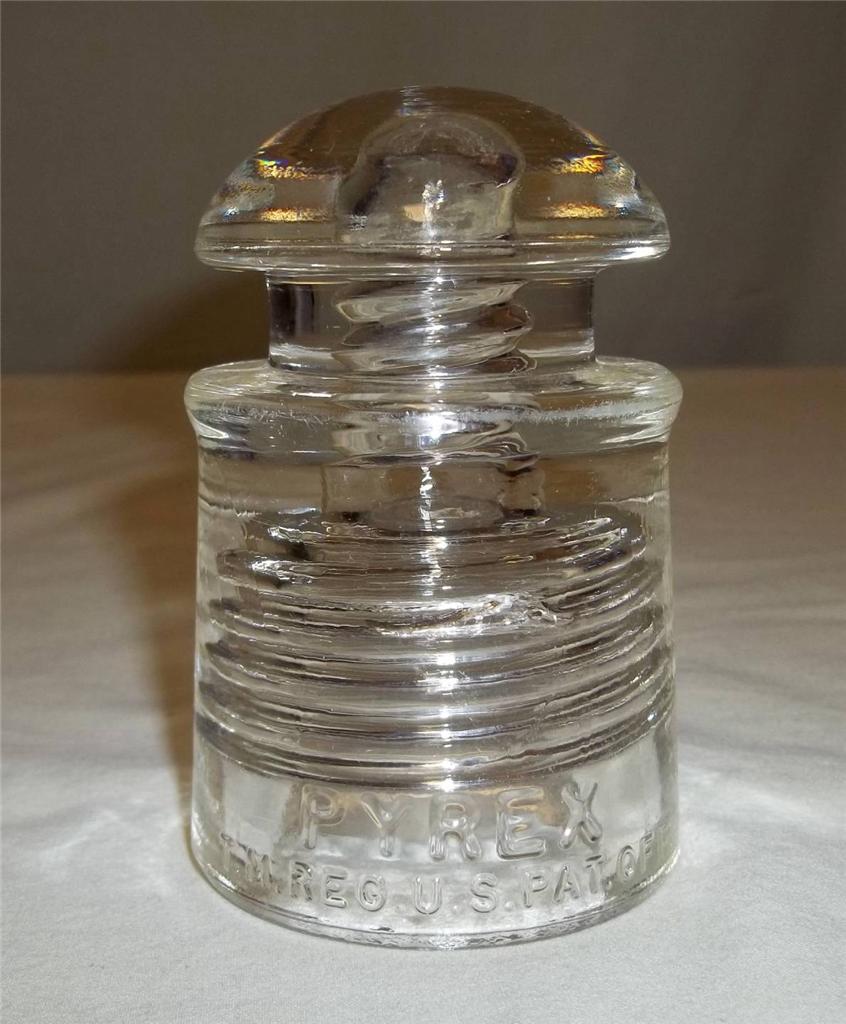 Antique Pyrex Clear Glass Insulator eBay
