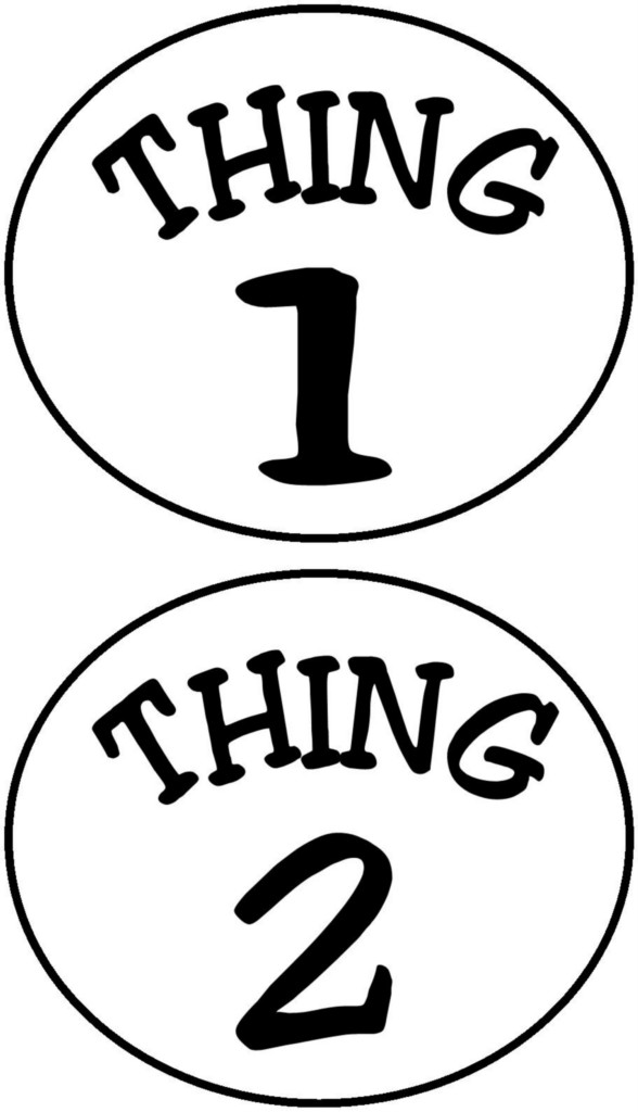 Thing 1 and Thing 2 Circles Iron on Transfer eBay