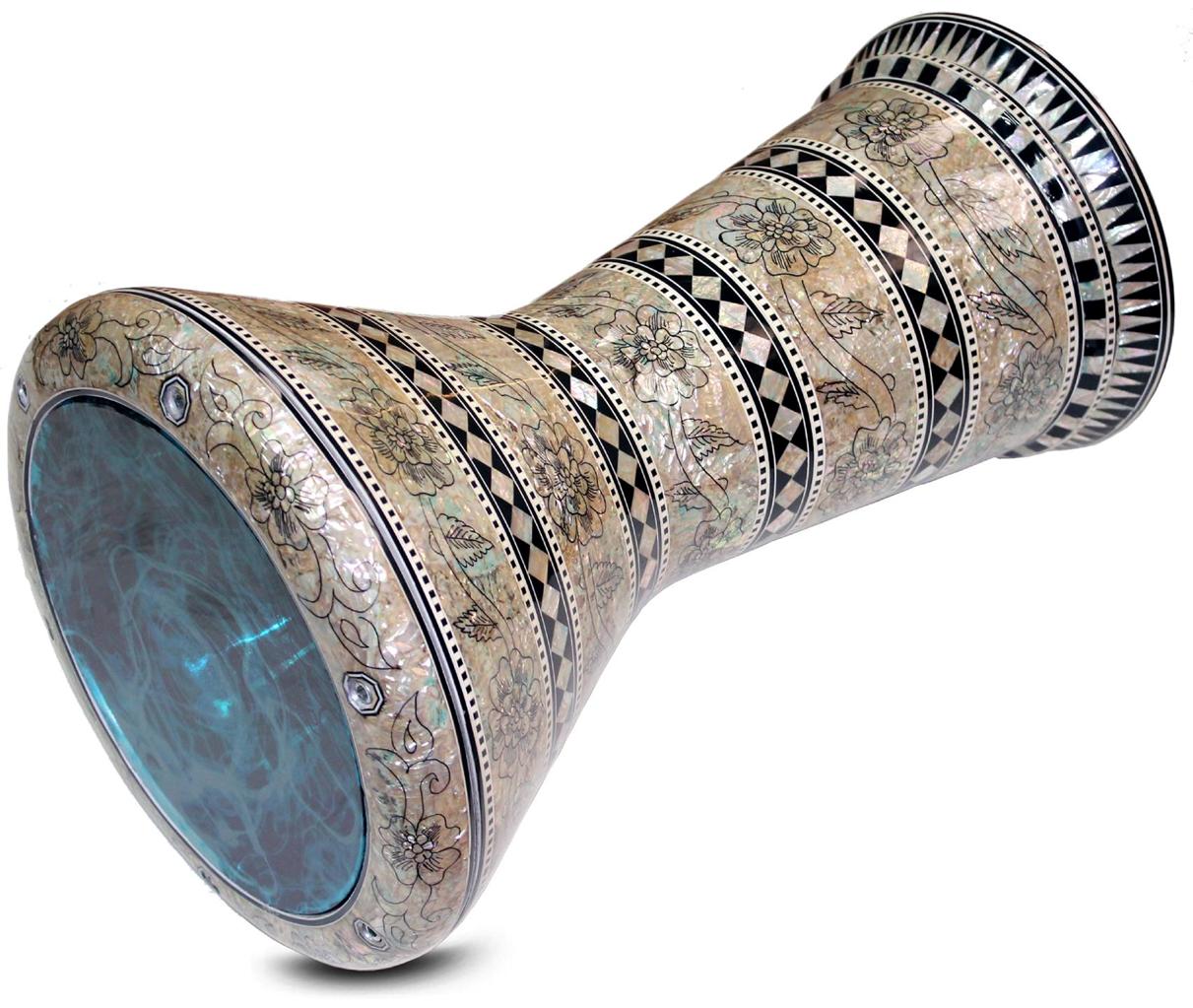 Sombaty Darbuka Drum Gawharet El Fan with Remo Turquoise Skin 3019B