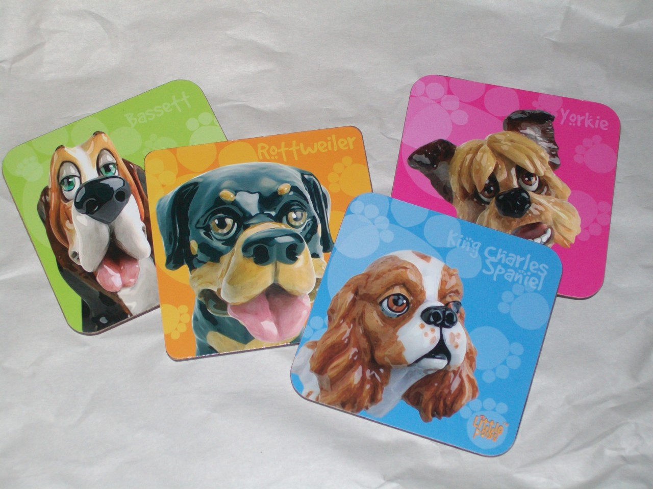 Little-Paws-Dog-Arora-UK-Cork-Coaster-Mix-Match-Breeds-29-Types-to-Choose-From