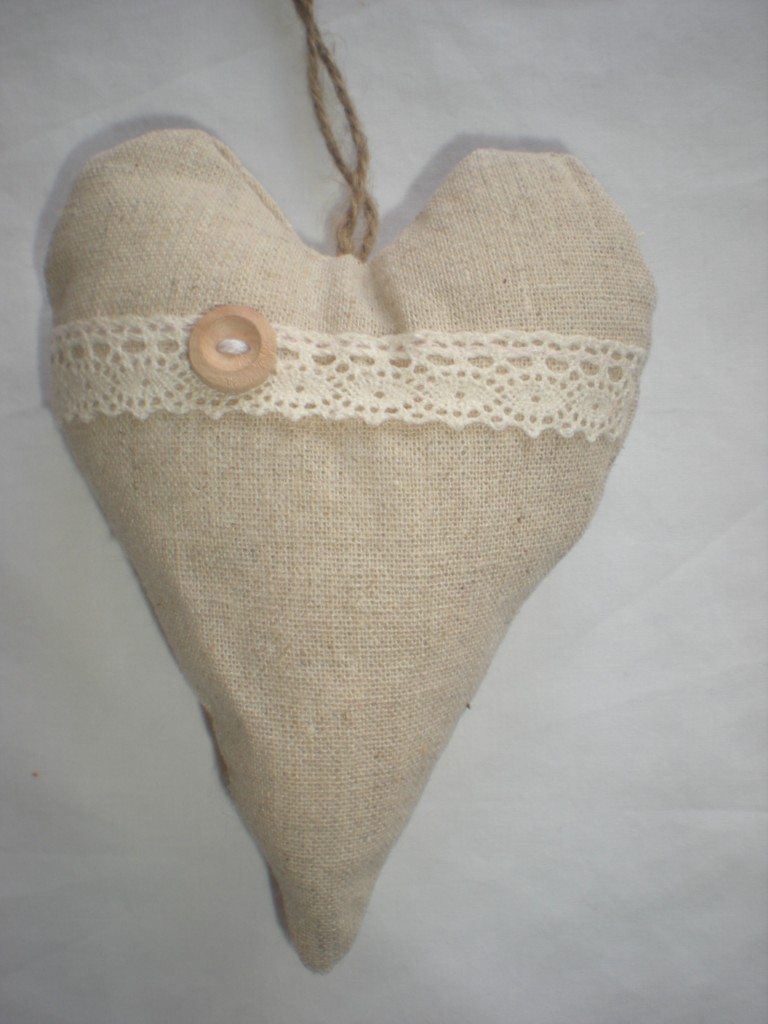 shabby chic hanging heart decoration fabric xmas padded shabby chic hanging heart decoration fabric xmas padded