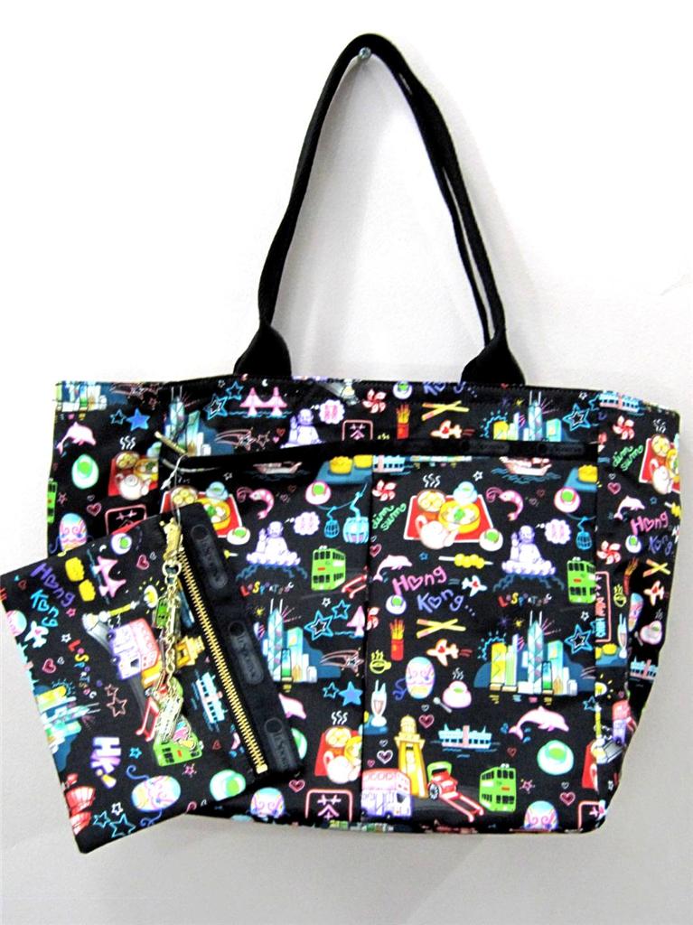 Limited Edition LeSportsac We Love Hong Kong Tote Bag with charm pouch rare! eBay