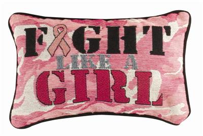 Girls Breast on Fight Like Girl Breast Cancer Aware Message Pillow Usa   Ebay