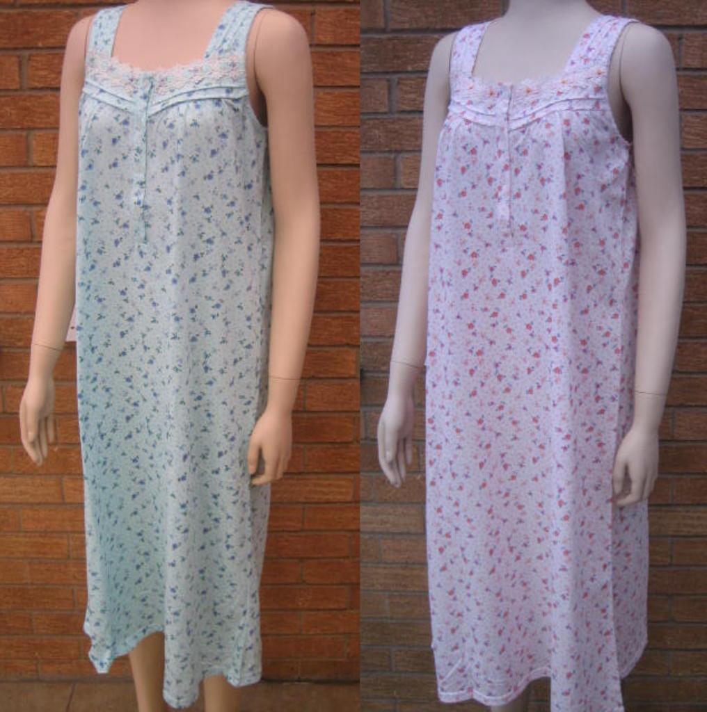 poly cotton sleeveless nighties