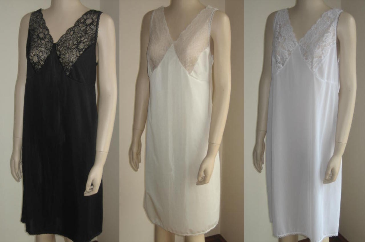 FULL LENGTH SLIP UNDERSKIRT PETTICOAT UK MADE eBay