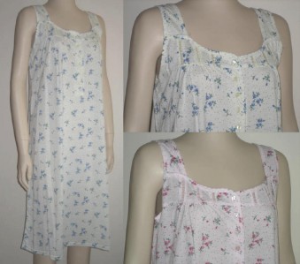 poly cotton sleeveless nighties