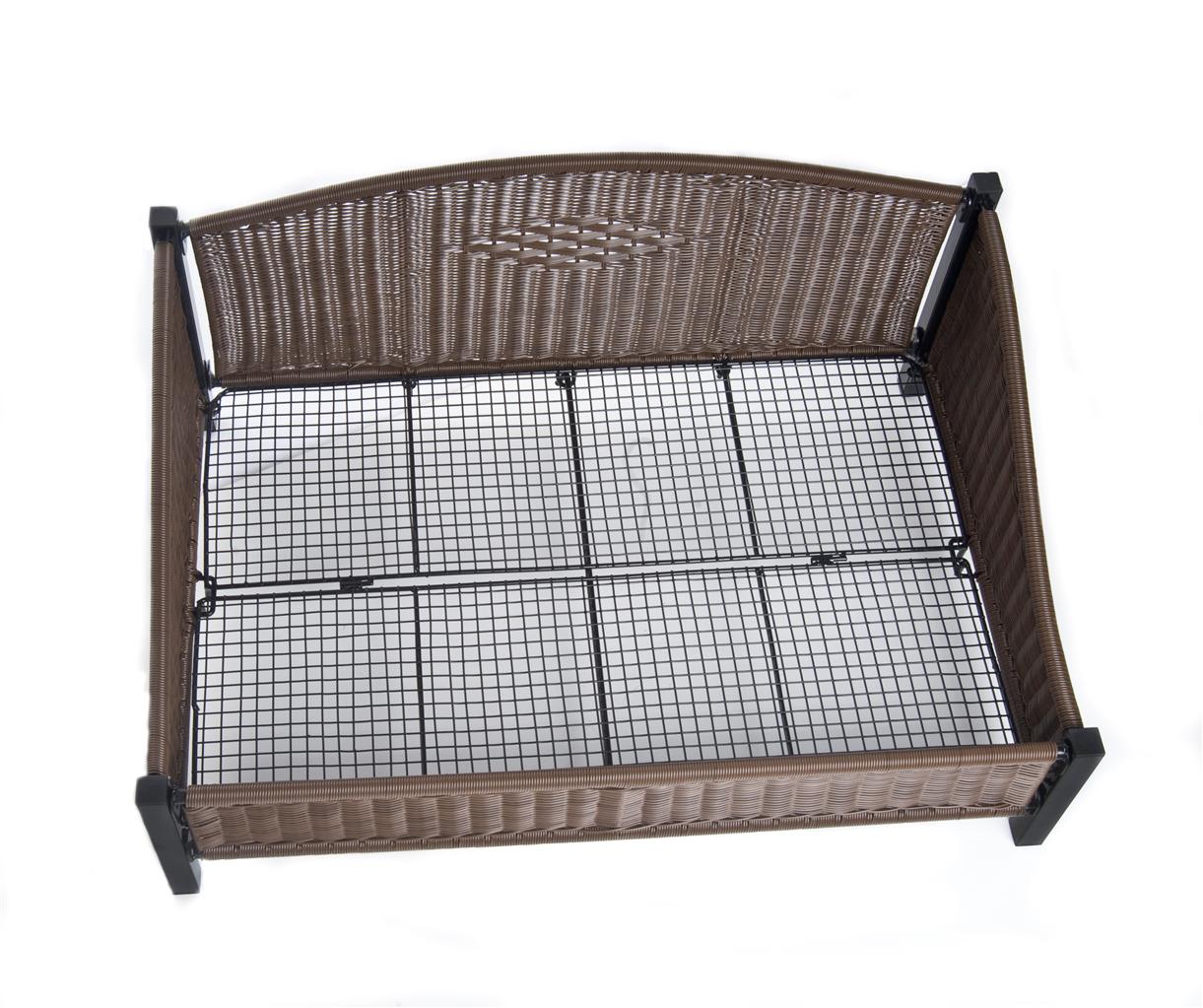 Wicker Dog Bed with Easy Clean Pet Cushion Soft Pillow eBay