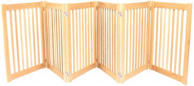 Dog gate wood indoor outdoor pen kennel fence white oak customize size shape