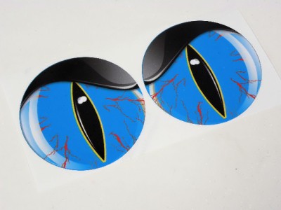 SHOTGUN INTAKE HOOD SCOOP RED SNAKE EYES DECALS PAIR