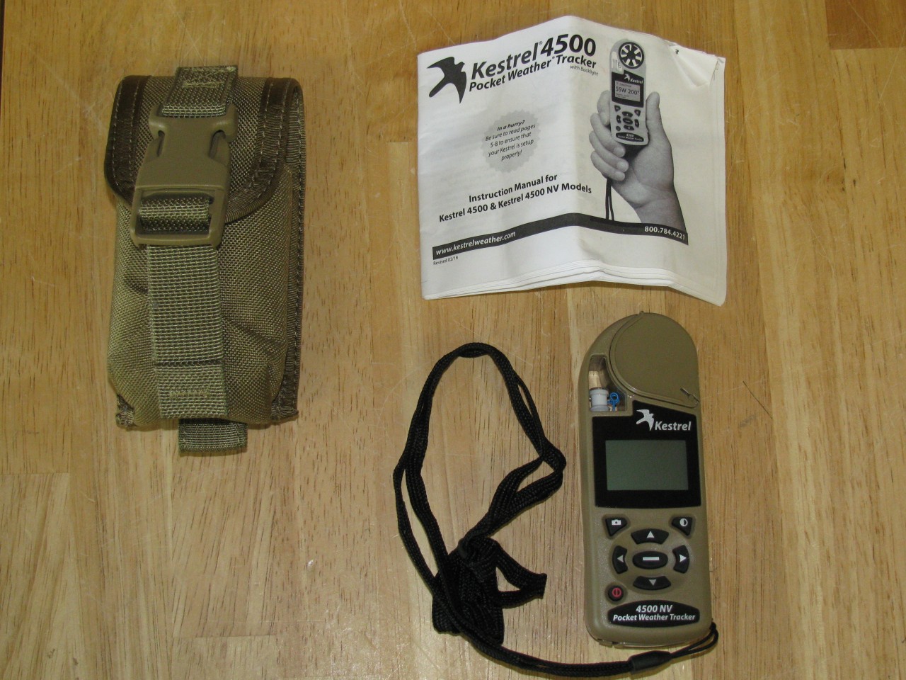 NEW KESTREL 4500 NV POCKET WEATHER TRACKER TAN  w/ Case