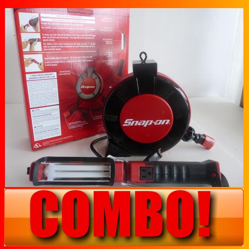 Snap ON Extension Cord Reel Power Outlet Retractable eBay