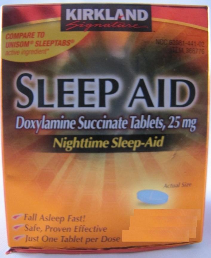 Kirkland Sleep Aid Doxylamine Succinate 25mg 384 Tablets Sleeping Pills