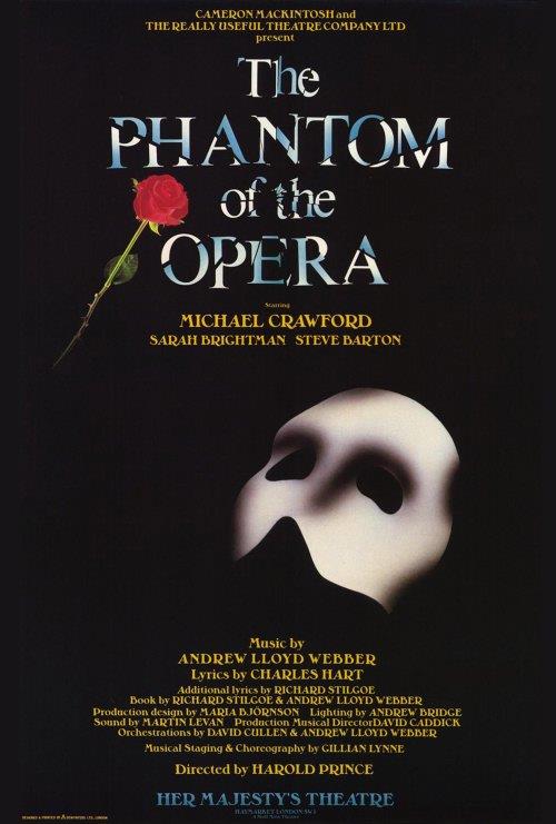The Phantom of the Opera (Broadway) Movie POSTER 27x40 Michael Crawford