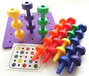 Pegboard Set Toddler Preschool OT Autism Montessori Fine Motor Skills Color Math | eBay