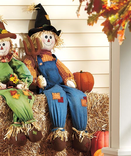 Harvest Garden Scarecrow Form Halloween Fall Outdoor Yard Art Decor