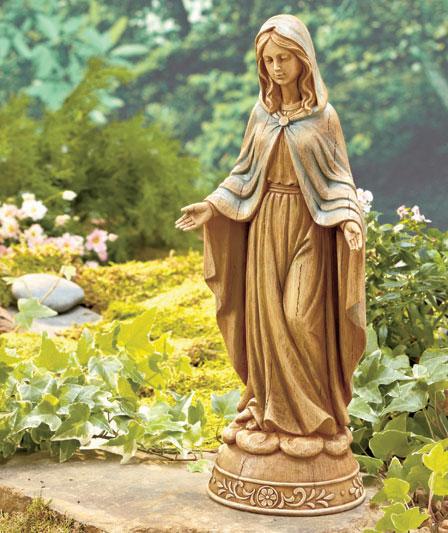 New Peaceful Blessed Virgin Mary Our Lady Garden Statue Outdoor Yard Art 16 Ebay