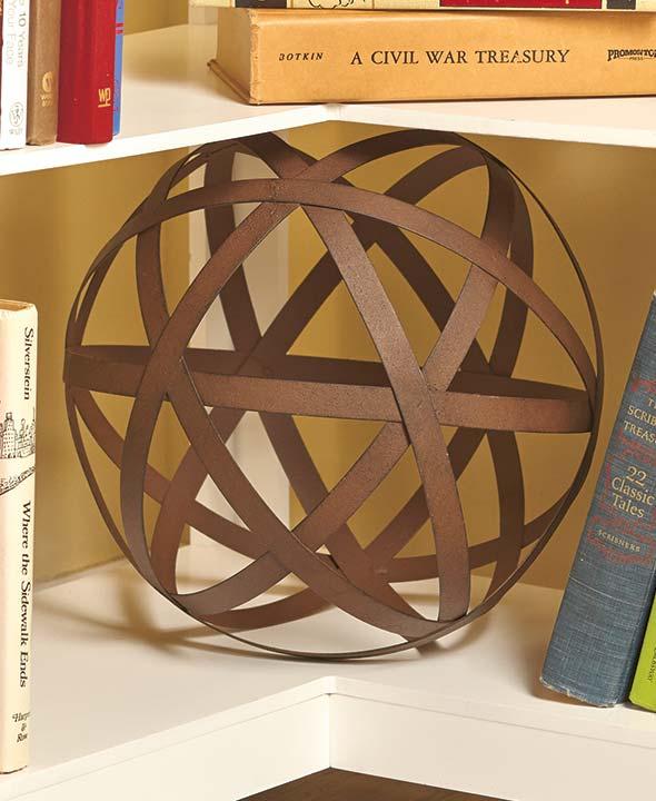 NEW Rusted Bronze Decorative Metal Orbs Rustic Spheres Small Medium