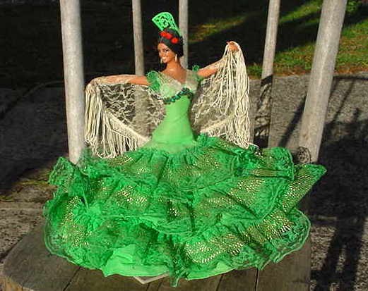 vintage flamenco dancer doll