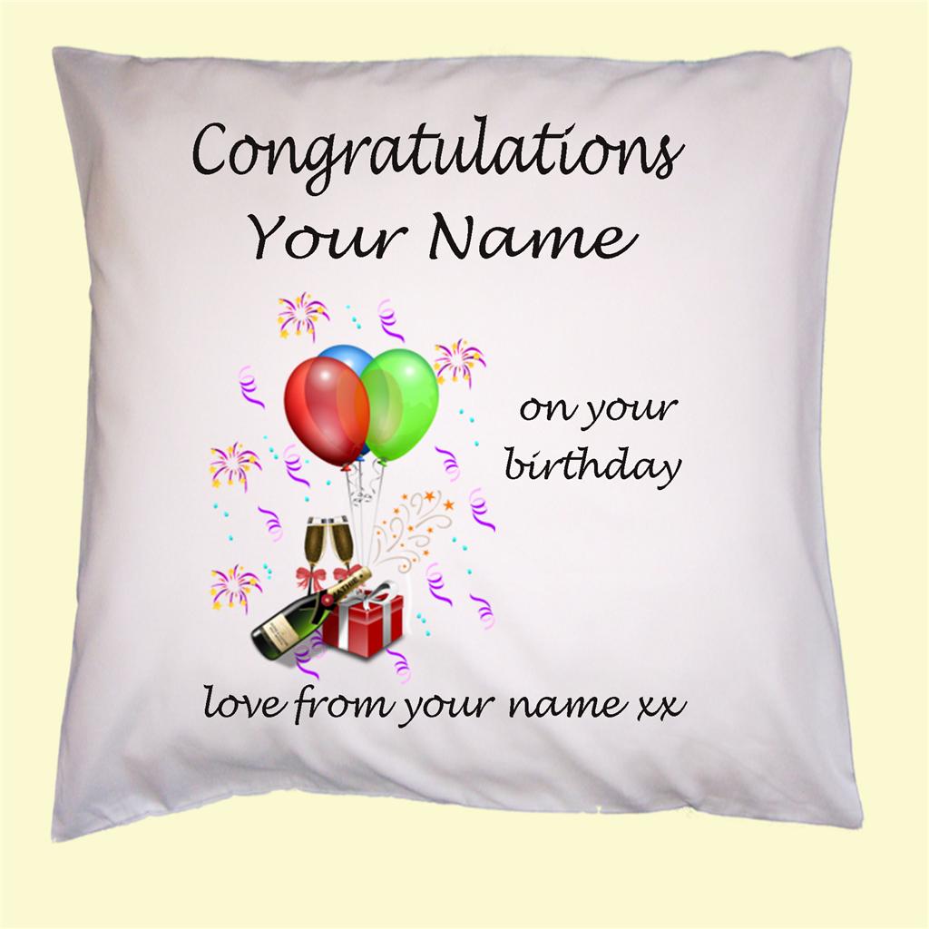 personalised 18th 21st birthday gift cushion cover any personalised 18th 21st birthday gift cushion cover any