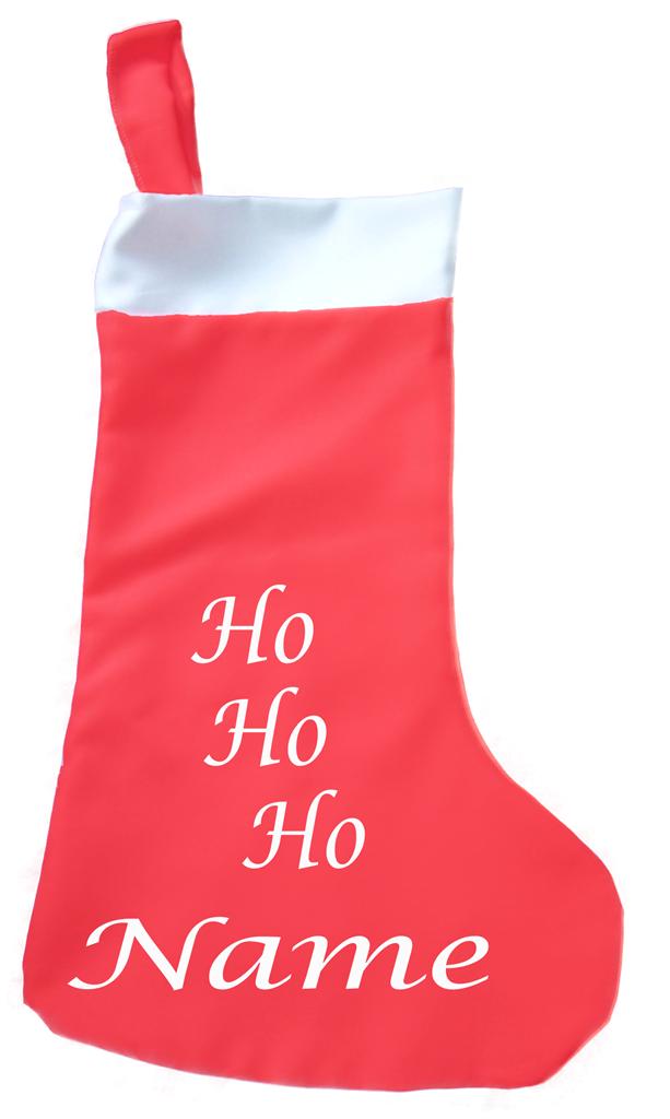red santa father christmas sack stocking sock bag hand made in