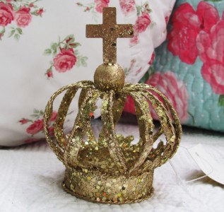 gold glittered royal crown ornament accent french chic gold glittered royal crown ornament accent french chic