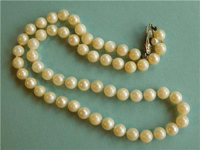 clasp japan finest pearl necklace silver