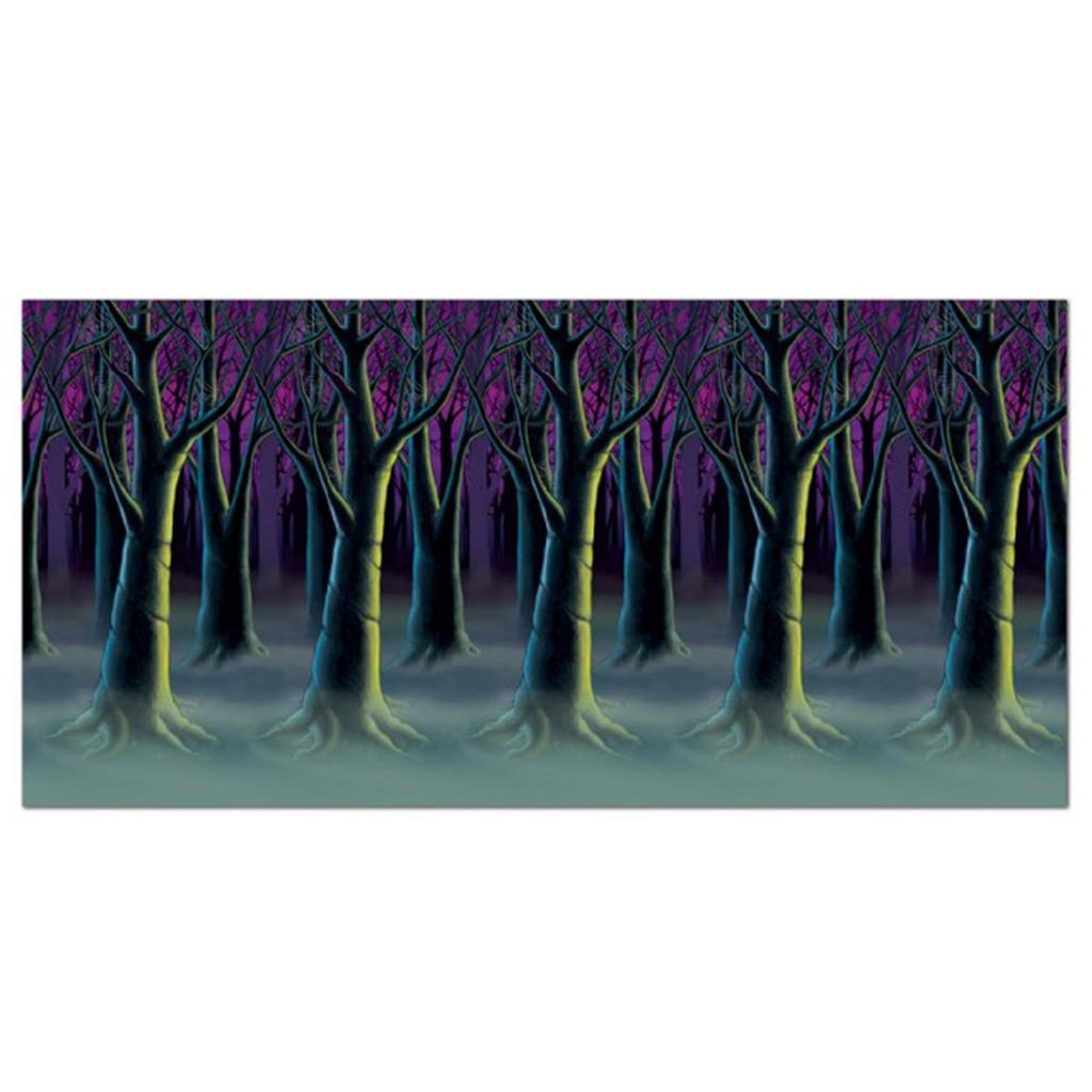 Huge Room Roll Scene Setter Backdrop Halloween Spooky Forest