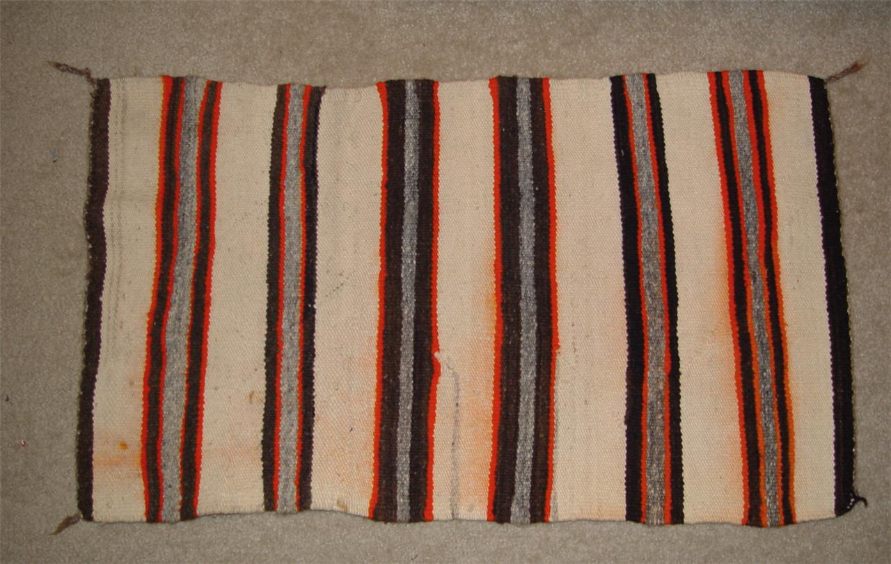 Antique Hand Woven Navajo Saddle Blanket 31" x 19" eBay