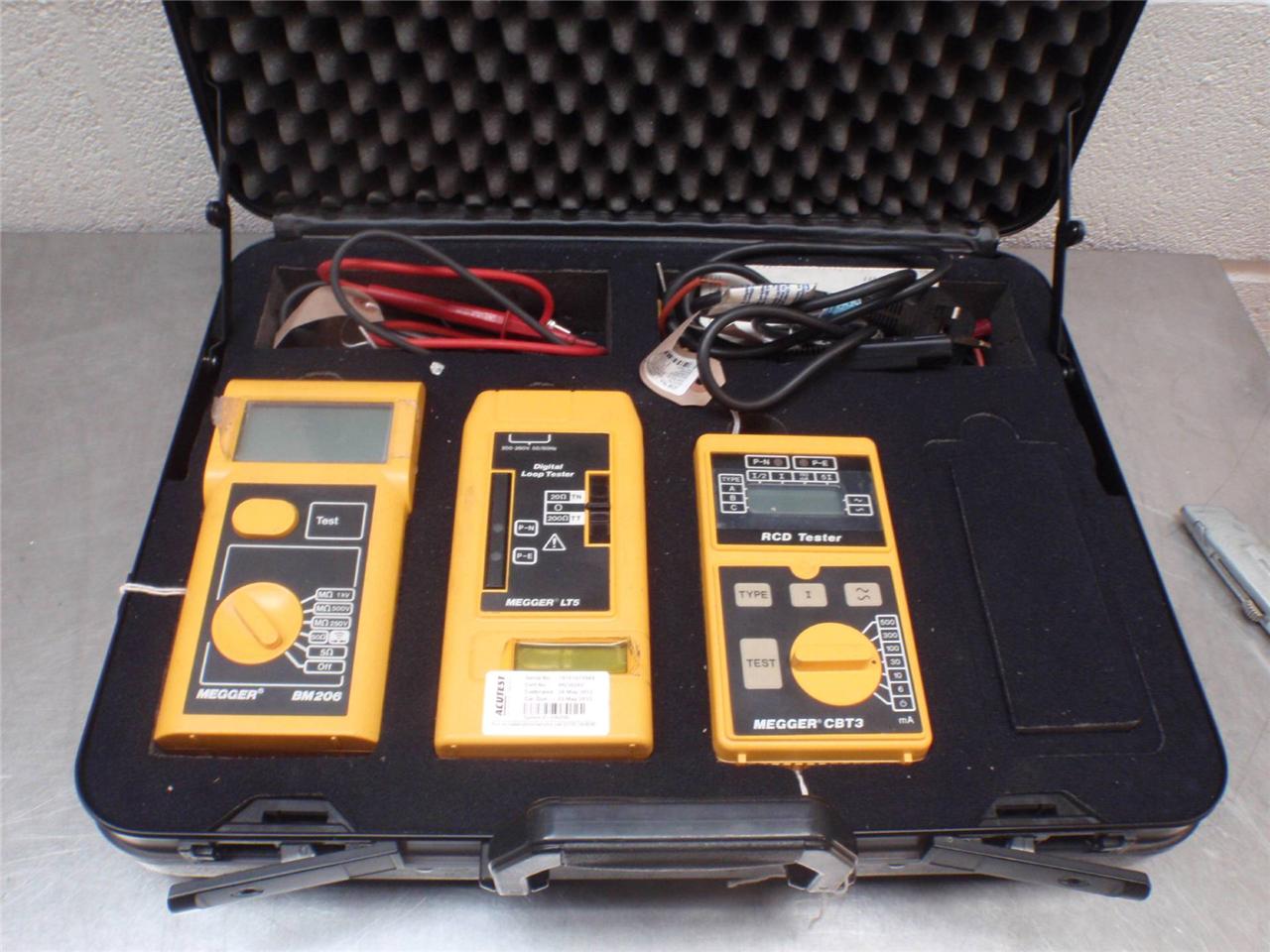 MEGGER BM206 Insulation & Continuity + LT5 loop + CBT3 RCD TESTERS *VAT