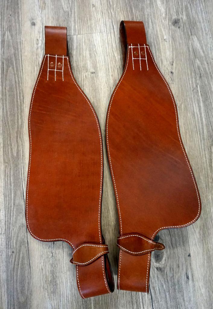Showman Light/ Tan Western Saddle Pair of Smooth leather Replacement
