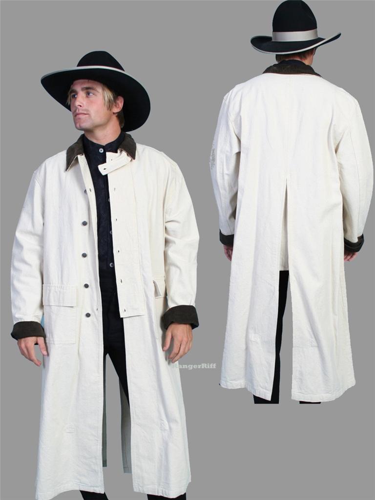Men's Cowboy Duster Coat Scully Wahmaker Black Range Tan Brown West
