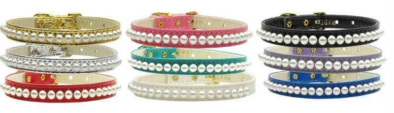 Small teacup dog pet puppy pearl collar necklace bling