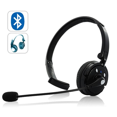 Wireless Bluetooth Headset Headphone with Boom Microphone Mic eBay