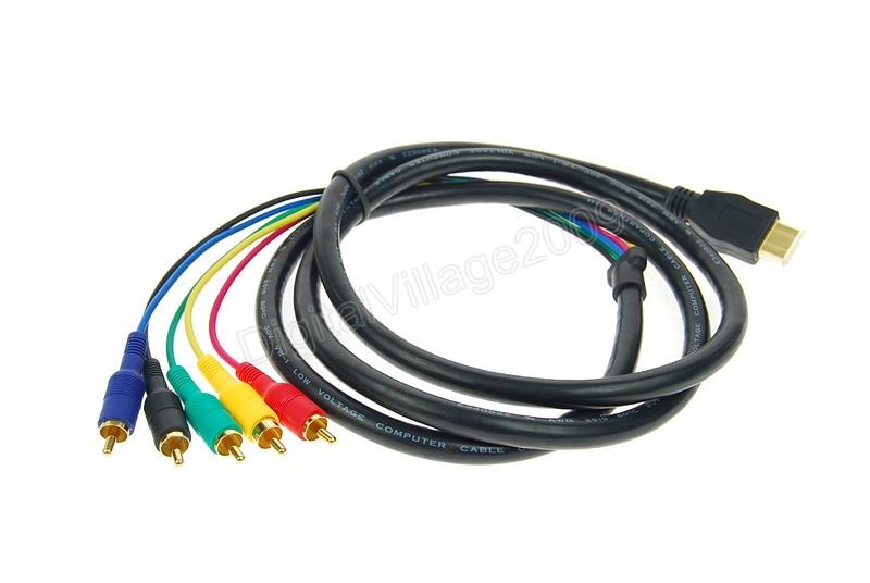 HDMI to YPbPr AV Component Adapter Cable 5 RCA Plug RGB eBay