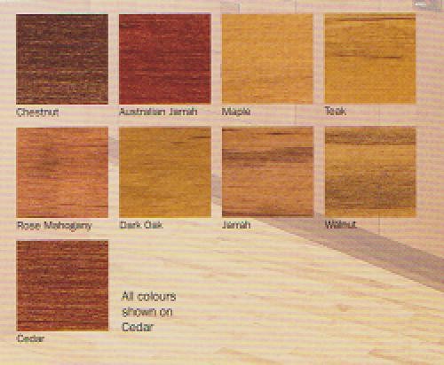 Wattyl Stain Colour Chart