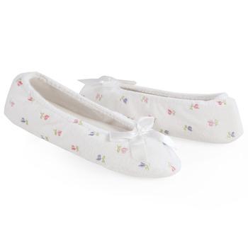 white isotoner ballet slippers