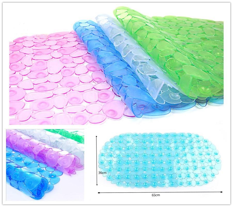 LARGE NON SLIP SUCTION BATH SHOWER MAT 36x65CM RUBBER PEBBLE BATH MAT eBay