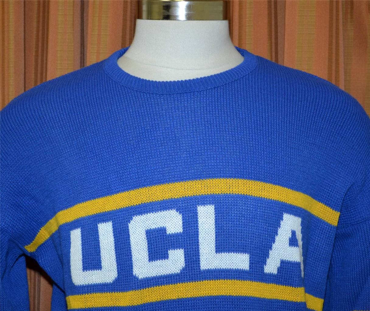 UCLA BRUINS CLIFF ENGLE VINTAGE FOOTBALL KNIT SWEATER ADULT MENS LARGE