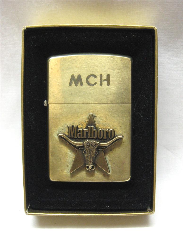 Marlboro Steer & Star Brass ZIPPO Lighter B VII In Original Box eBay
