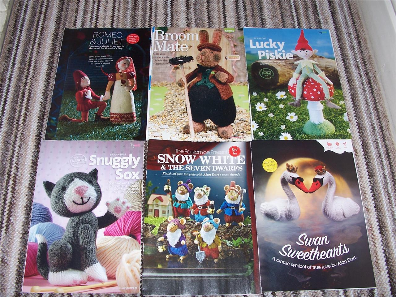 ALAN DART TOY KNITTING PATTERNS 6 TO CHOOSE FROM eBay