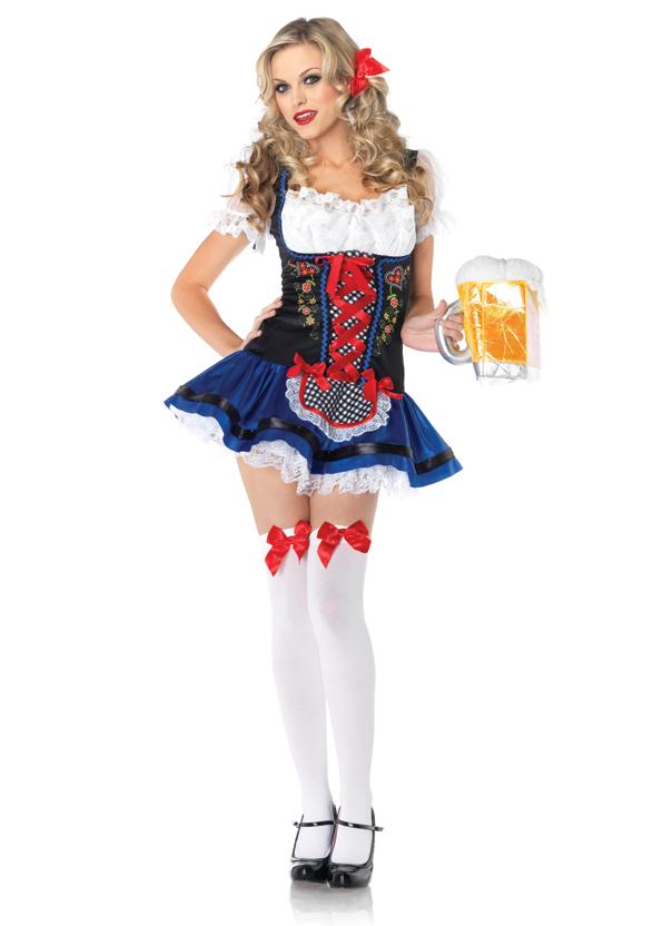 Sexy Oktoberfest Frauline Beer Maid Dress Outfit Adult Womens Halloween Costume