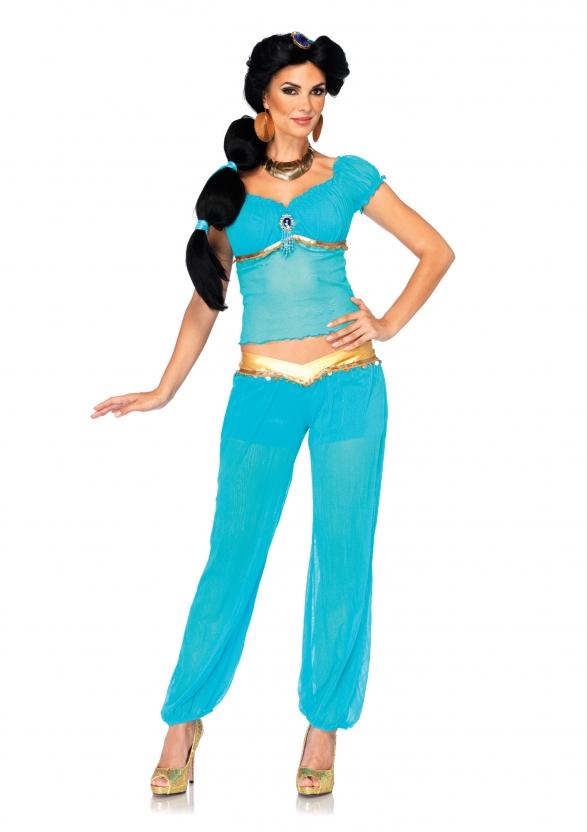 Women's Princess Jasmine Top n Harem Pants Outfit Adult Halloween Party