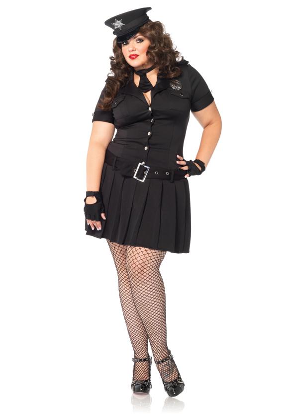 Plus Size Womens Sexy Police Officer Cop Dress Outfit Adult Halloween