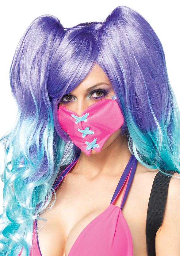 Details about Sweetheart Stitched X Heart Face Mask Clothes Girls